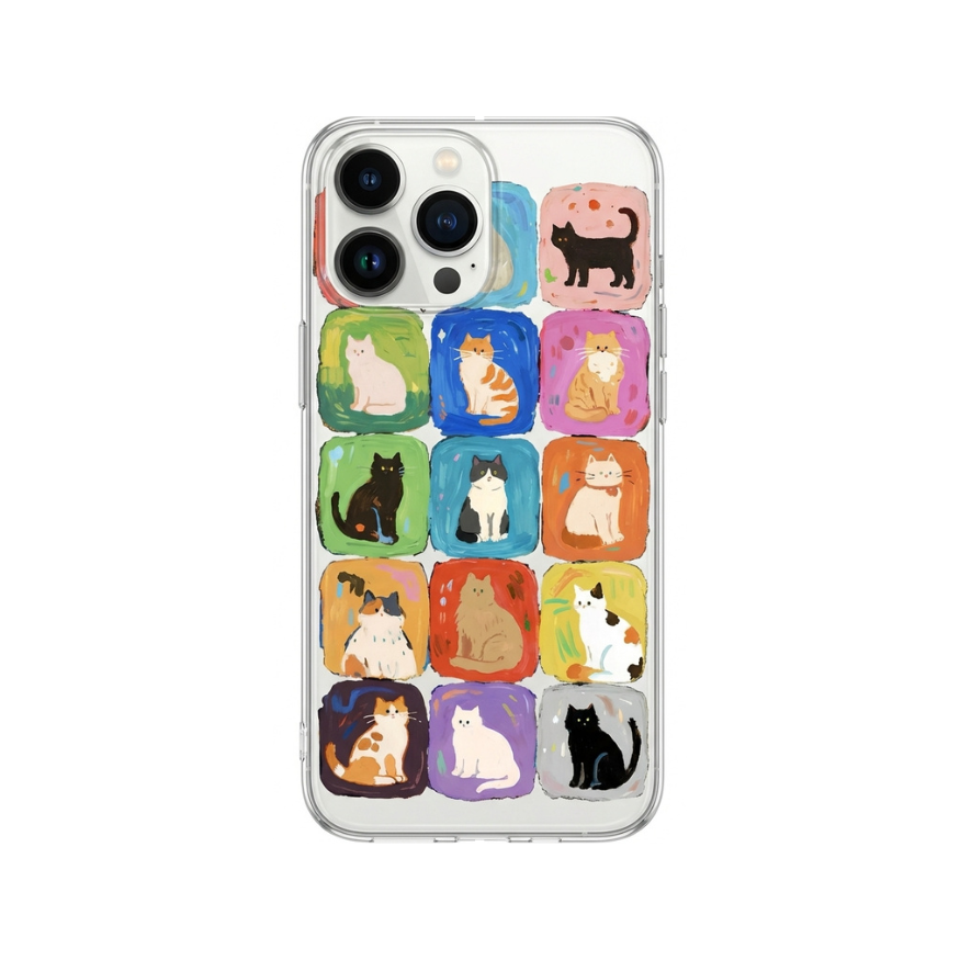 Dopamine Aesthetic Cat Phone Case