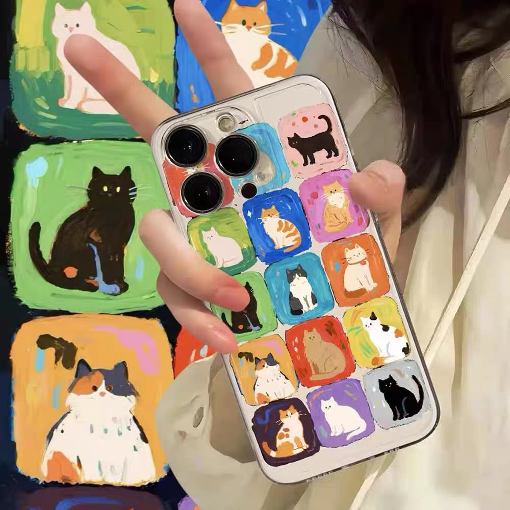 Dopamine Aesthetic Cat Phone Case