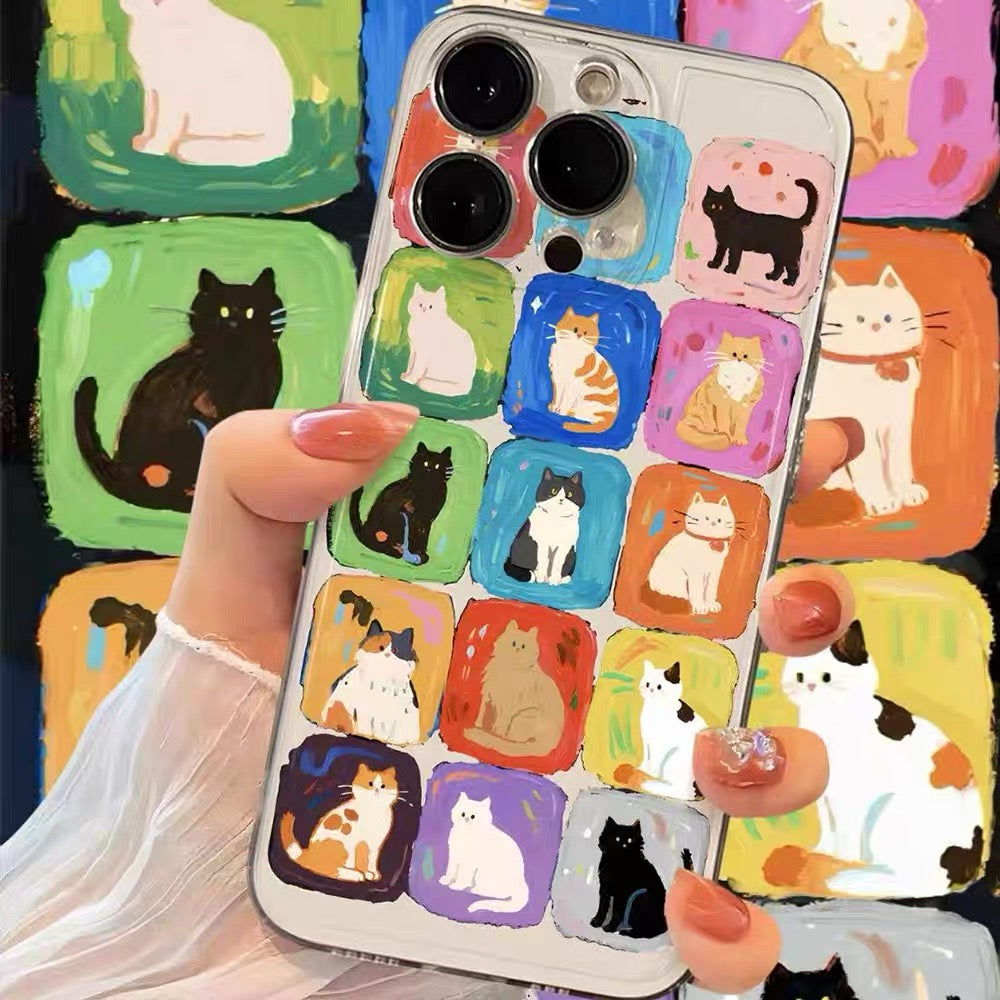 Dopamine Aesthetic Cat Phone Case