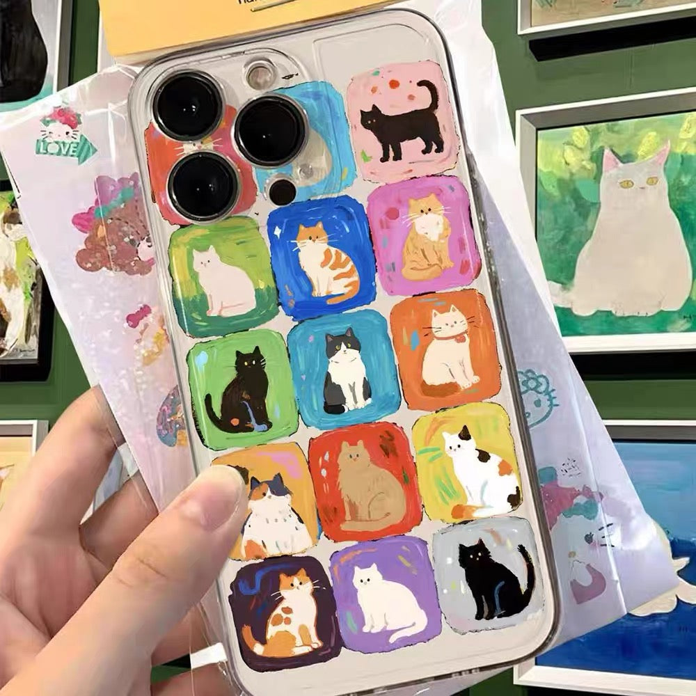 Dopamine Aesthetic Cat Phone Case