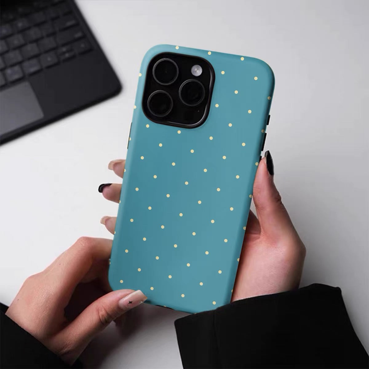 Retro Blue iPhone Case